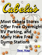 Cabela's is a rapidly expanding sporting goods outlet that knows RVers who stay overnight in their parking lot will come in the store and spend money.